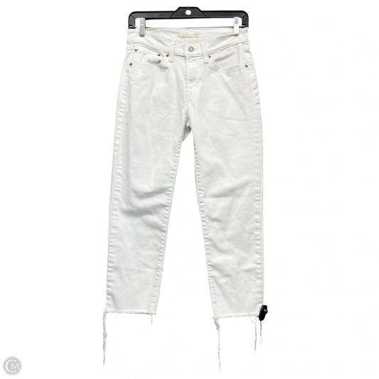 Jeans Boyfriend By Levis In White, Size: 4
