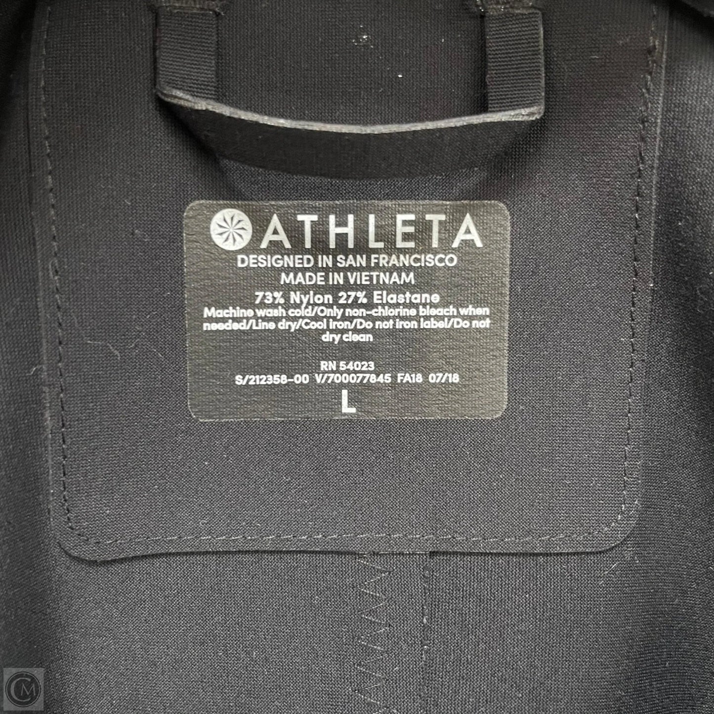 Athletic Jacket By Athleta In Black, Size: L