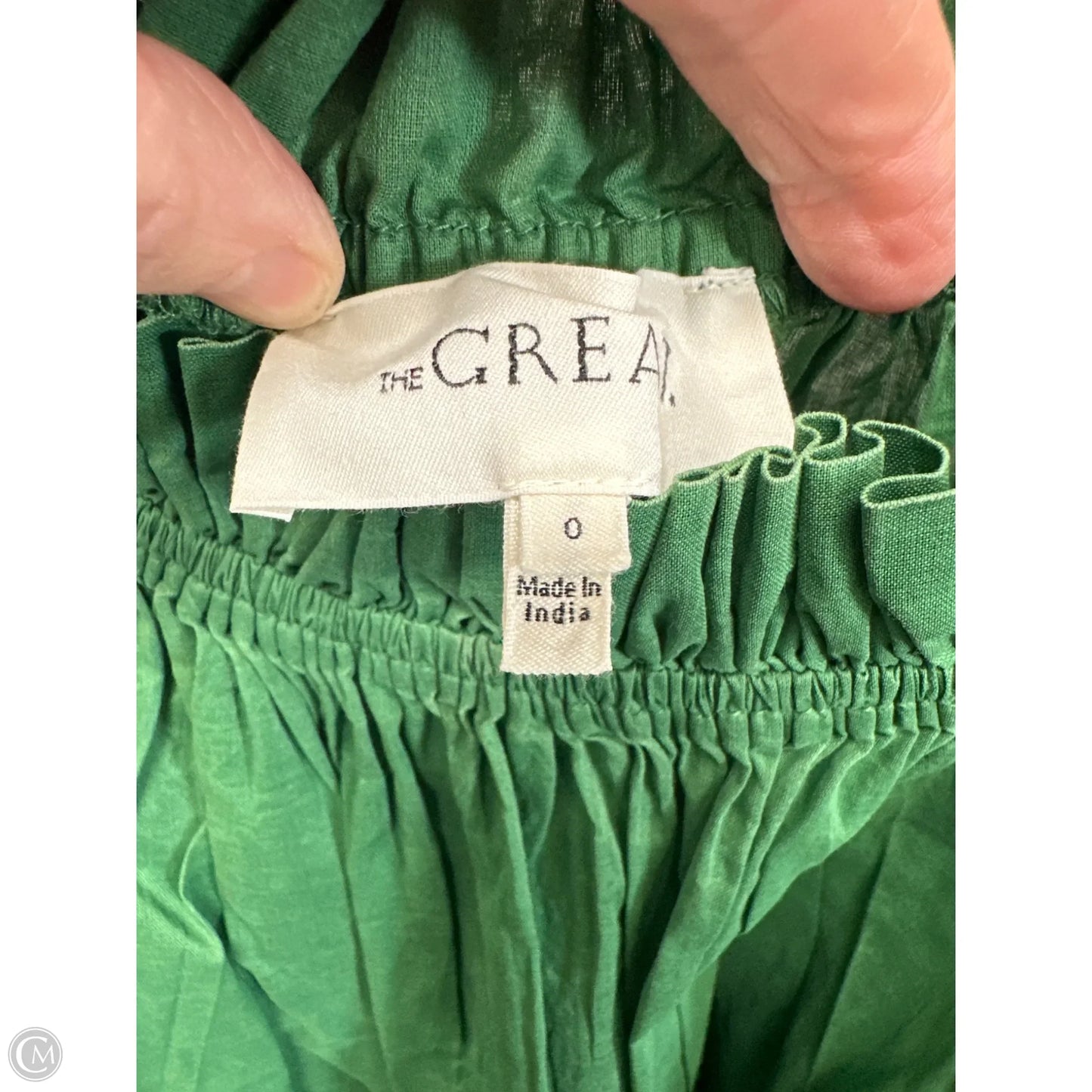 Top Long Sleeve By The Great. In Green, Size: 0