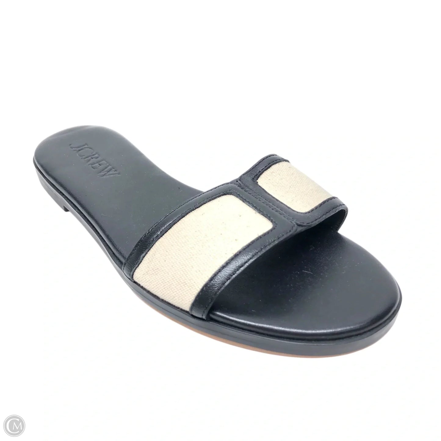 Sandals Flats By J. Crew In Black & Cream, Size: 6.5