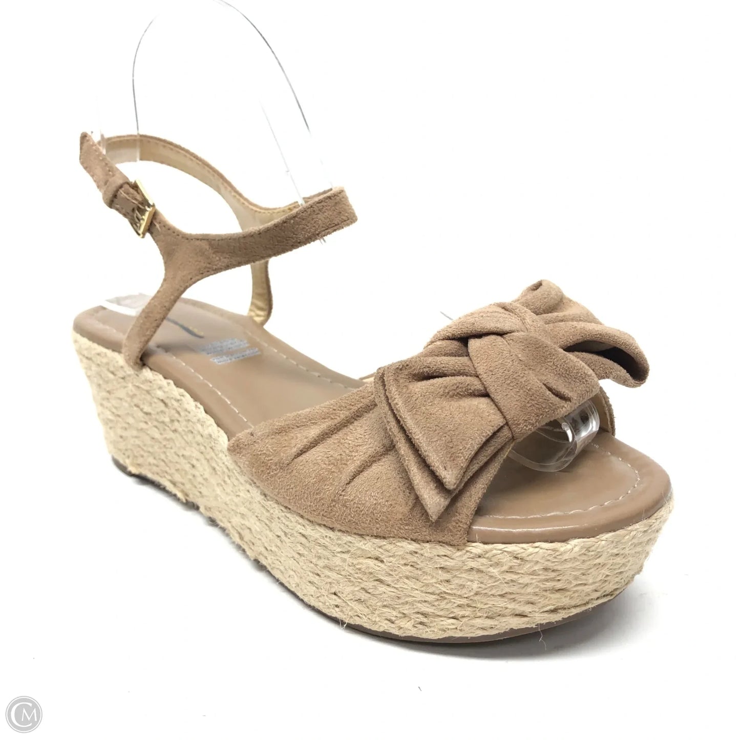 Sandals Heels Platform By Liz Claiborne In Beige, Size: 7.5