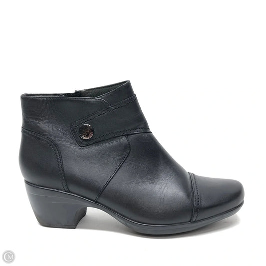 Boots Ankle Heels By Clarks In Black, Size: 10