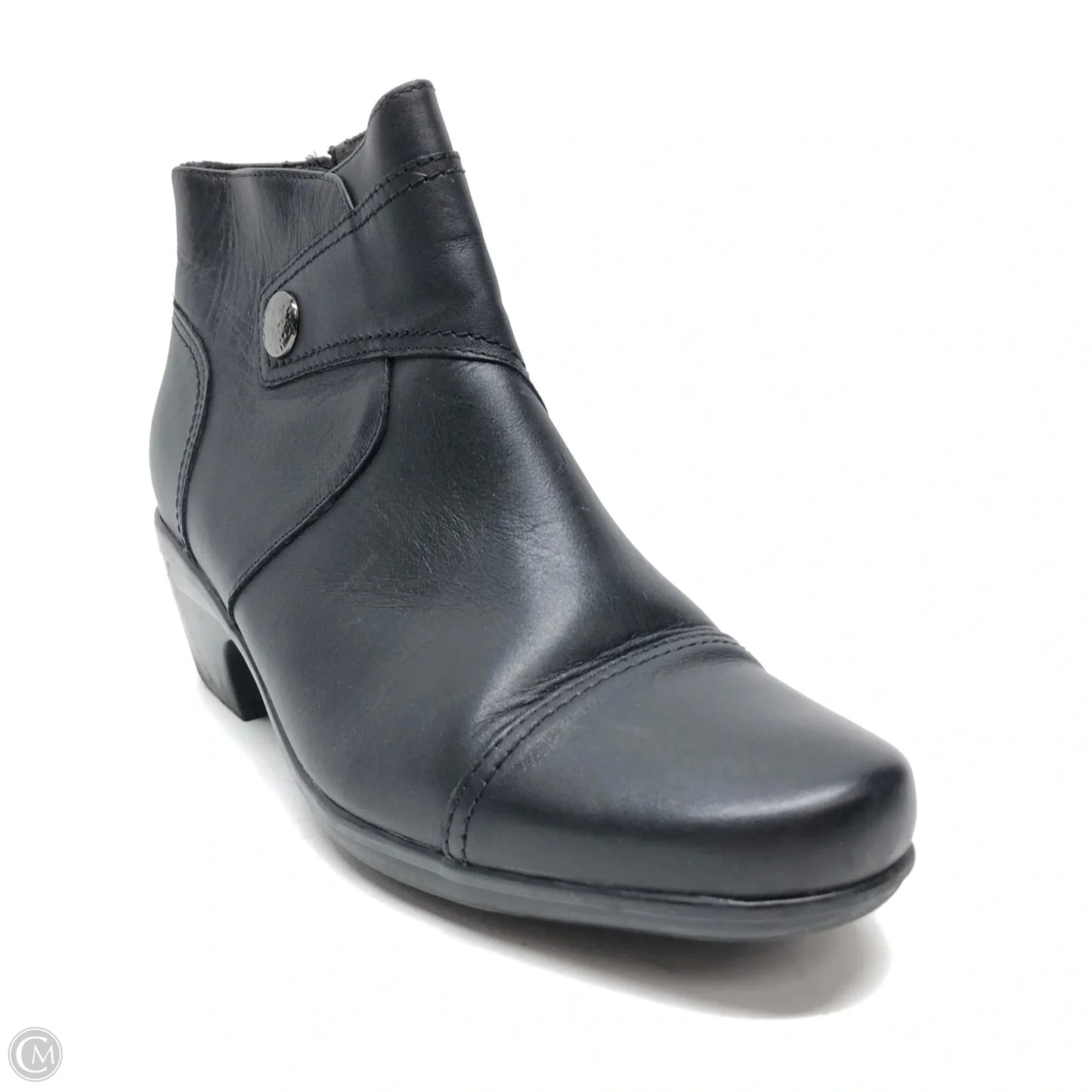 Boots Ankle Heels By Clarks In Black, Size: 10