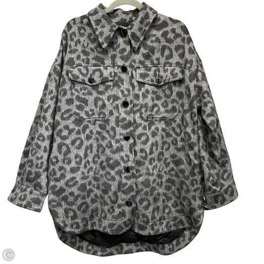 Jacket Shirt By Ted Baker In Grey, Size: M