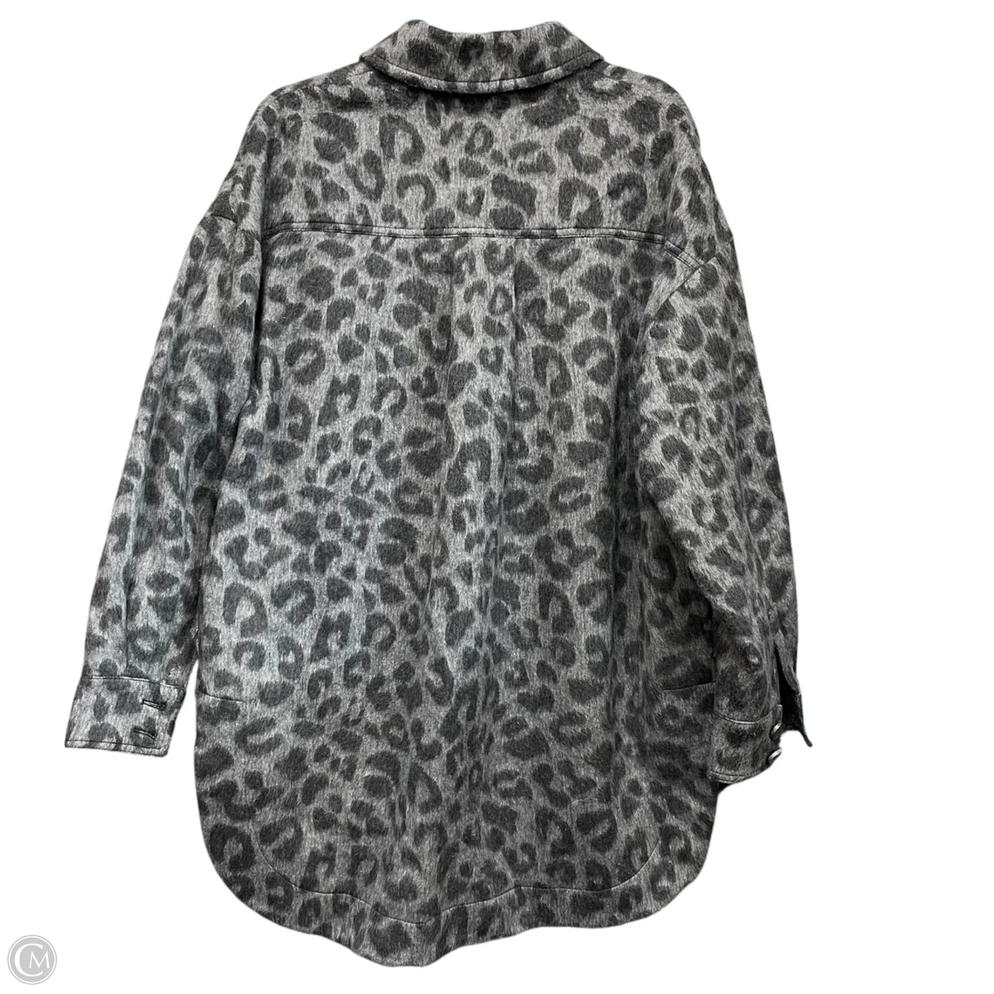 Jacket Shirt By Ted Baker In Grey, Size: M