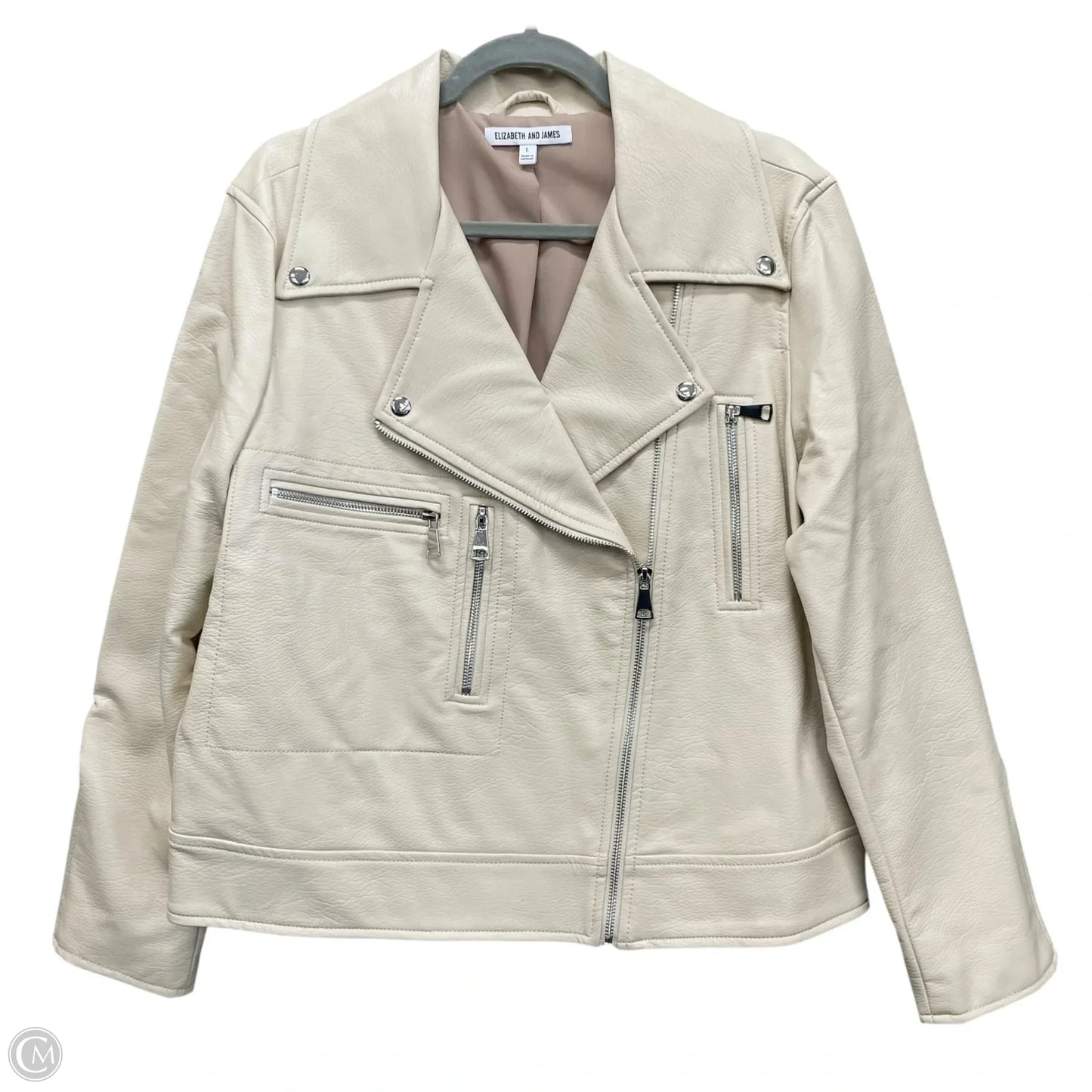 Jacket Moto By Elizabeth And James In Cream, Size: L