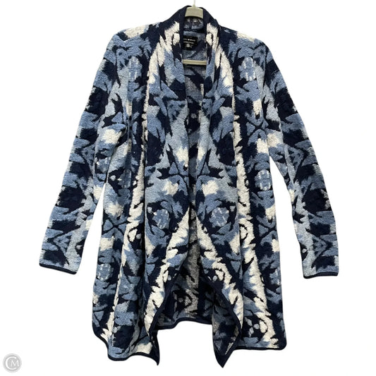 Cardigan By Lucky Brand In Blue & White, Size: L
