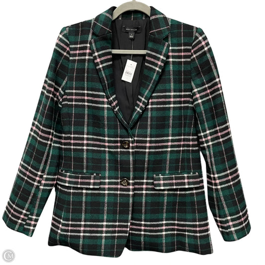 Blazer By Ann Taylor In Black & Green, Size: 2