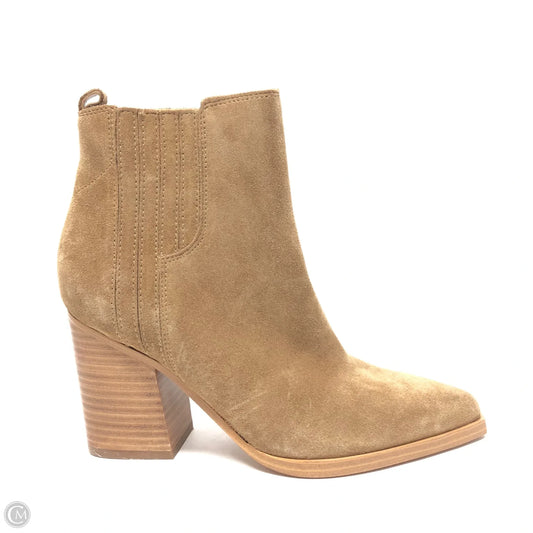 Boots Ankle Heels By Marc Fisher In Brown, Size: 6