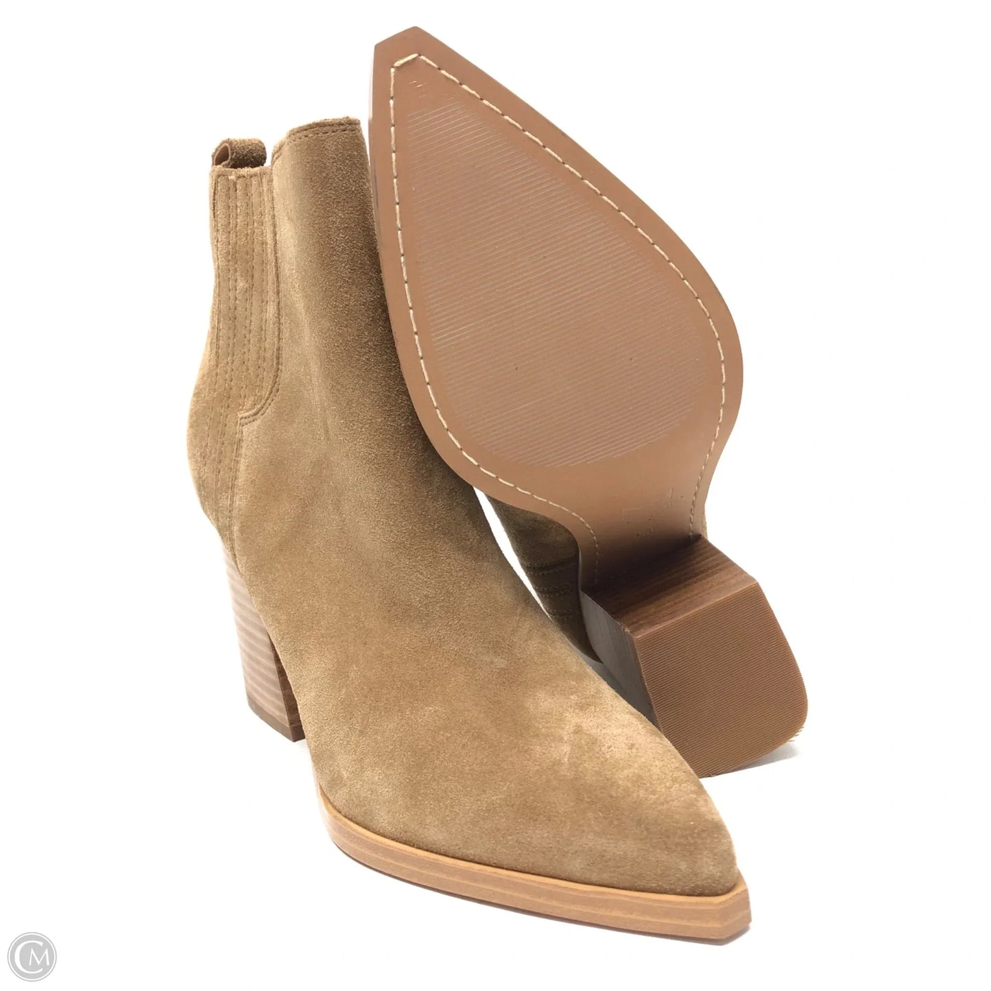 Boots Ankle Heels By Marc Fisher In Brown, Size: 6