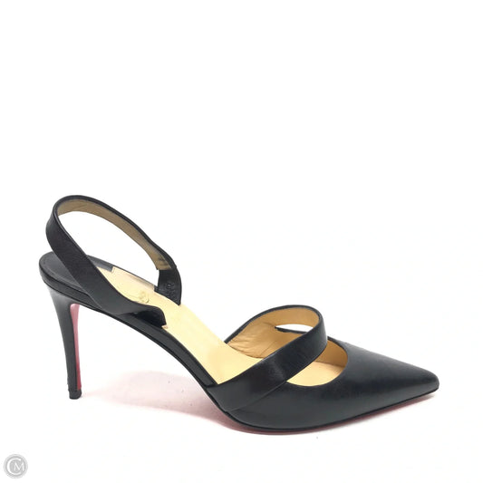 Shoes Luxury Designer By Christian Louboutin In Black & Red, Size: 6
