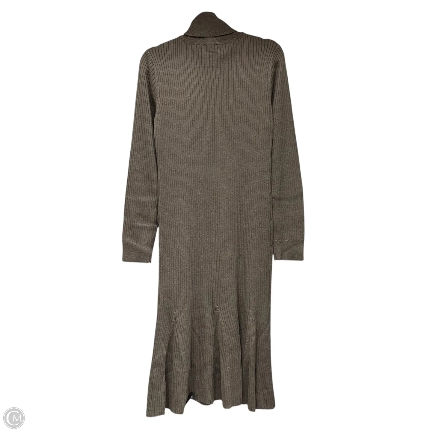 Dress Sweater By Donna Karan In Brown, Size: L