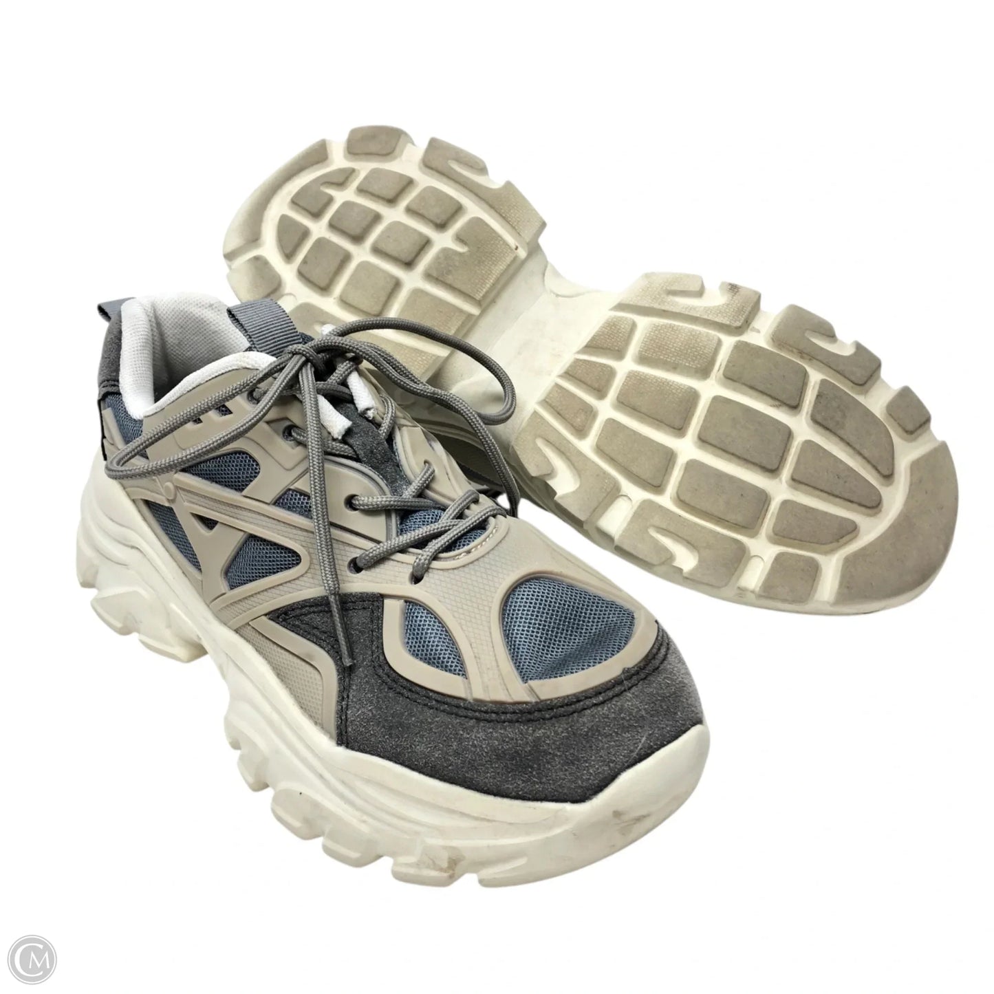 Shoes Sneakers By Clothes Mentor In Blue & Grey, Size: 9.5