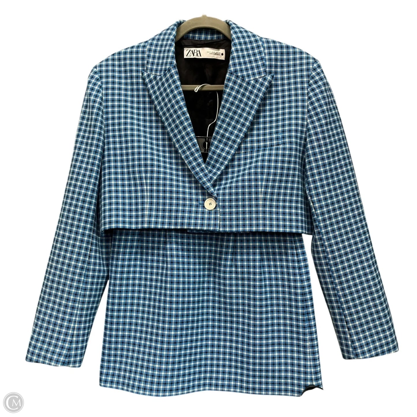 Skirt Suit 2pc By Zara In Blue & White, Size: Xs