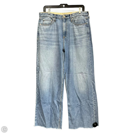 Jeans Wide Leg By Rag And Bone In Blue Denim, Size: 8