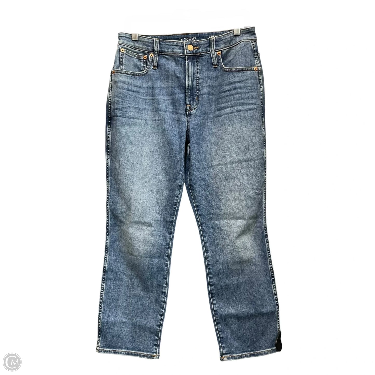 Jeans Straight By J. Crew In Blue Denim, Size: 10p