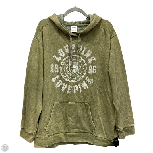 Sweatshirt Hoodie By Pink In Green, Size: L