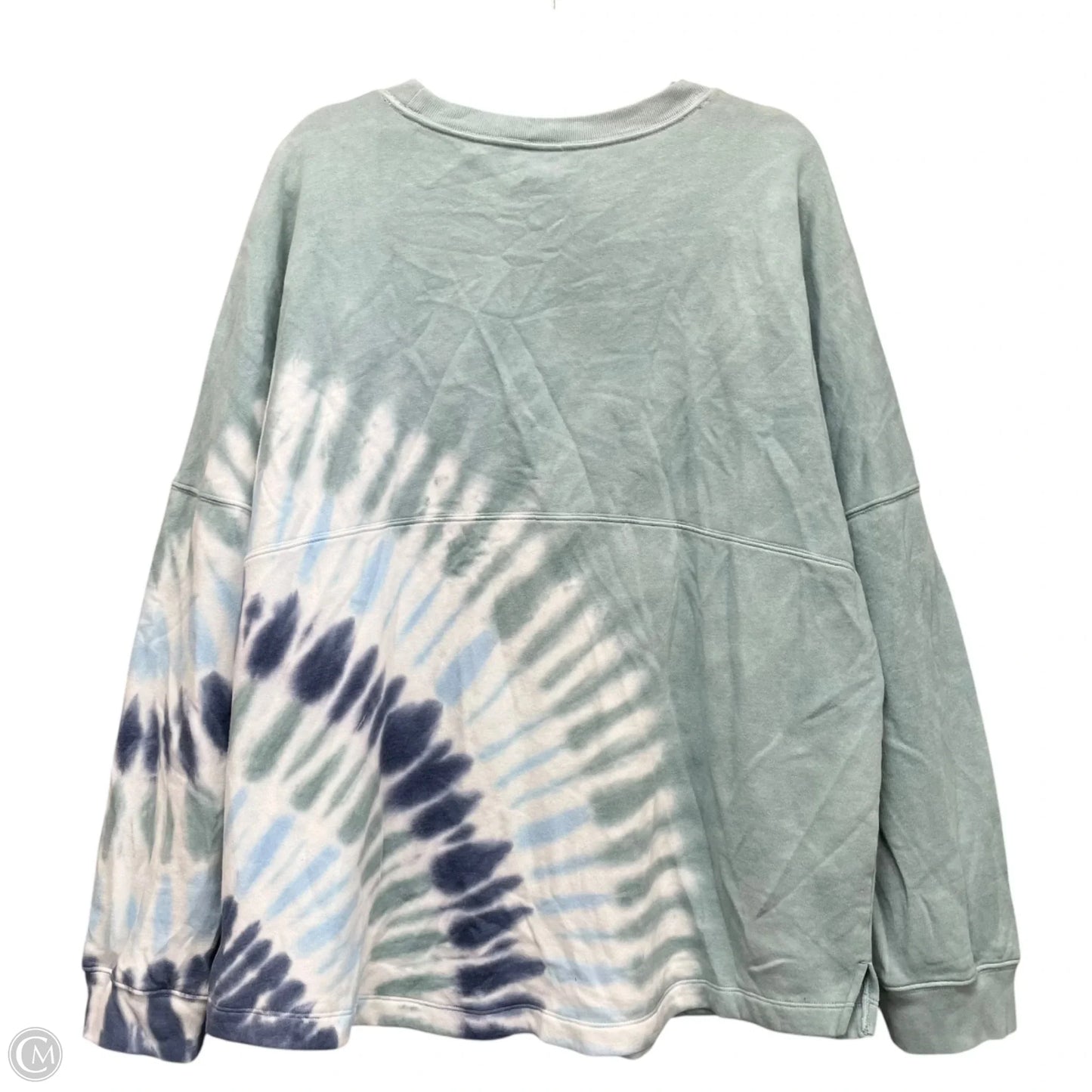 Sweatshirt Crewneck By Pink In Blue & Green, Size: Xl