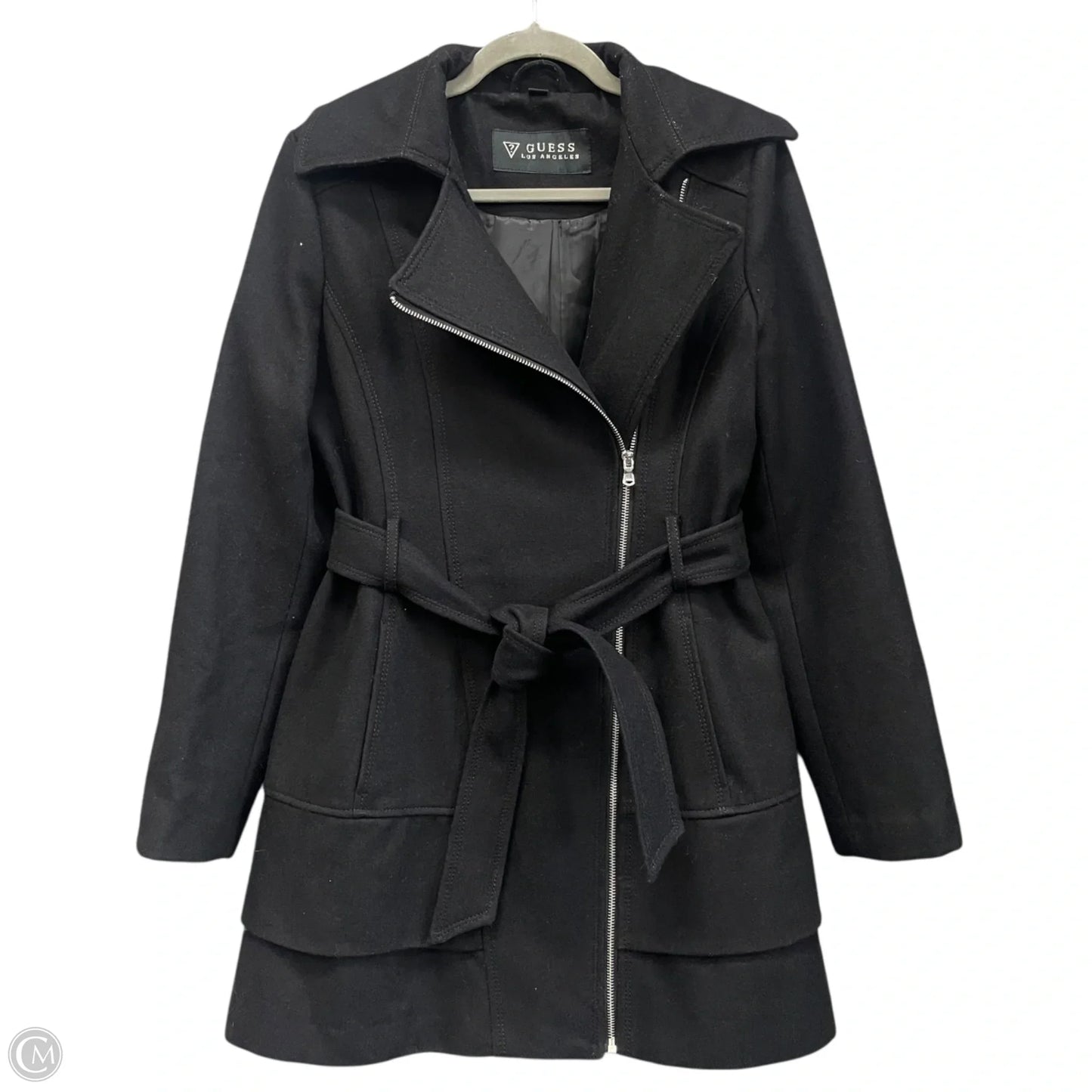 Coat Wool By Guess In Black, Size: M