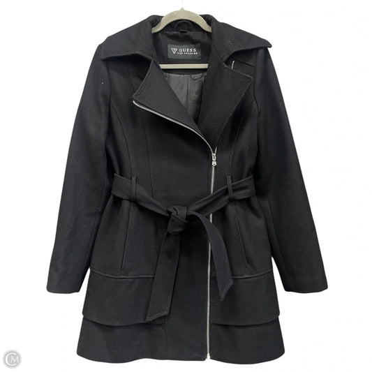 Coat Wool By Guess In Black, Size: M