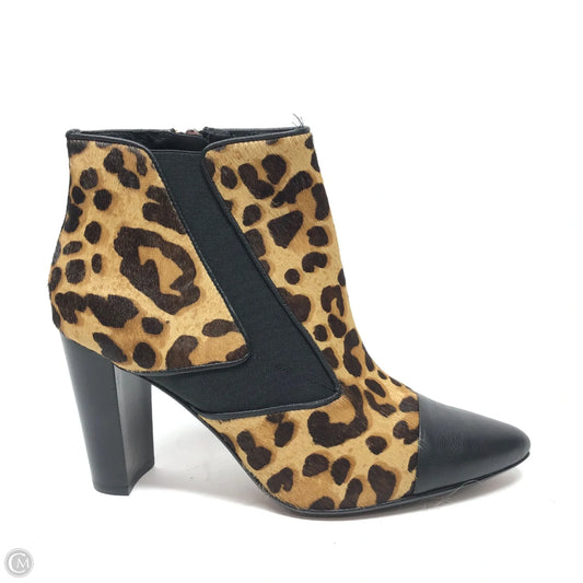 Boots Ankle Heels By Donald Pliner In Animal Print, Size: 9
