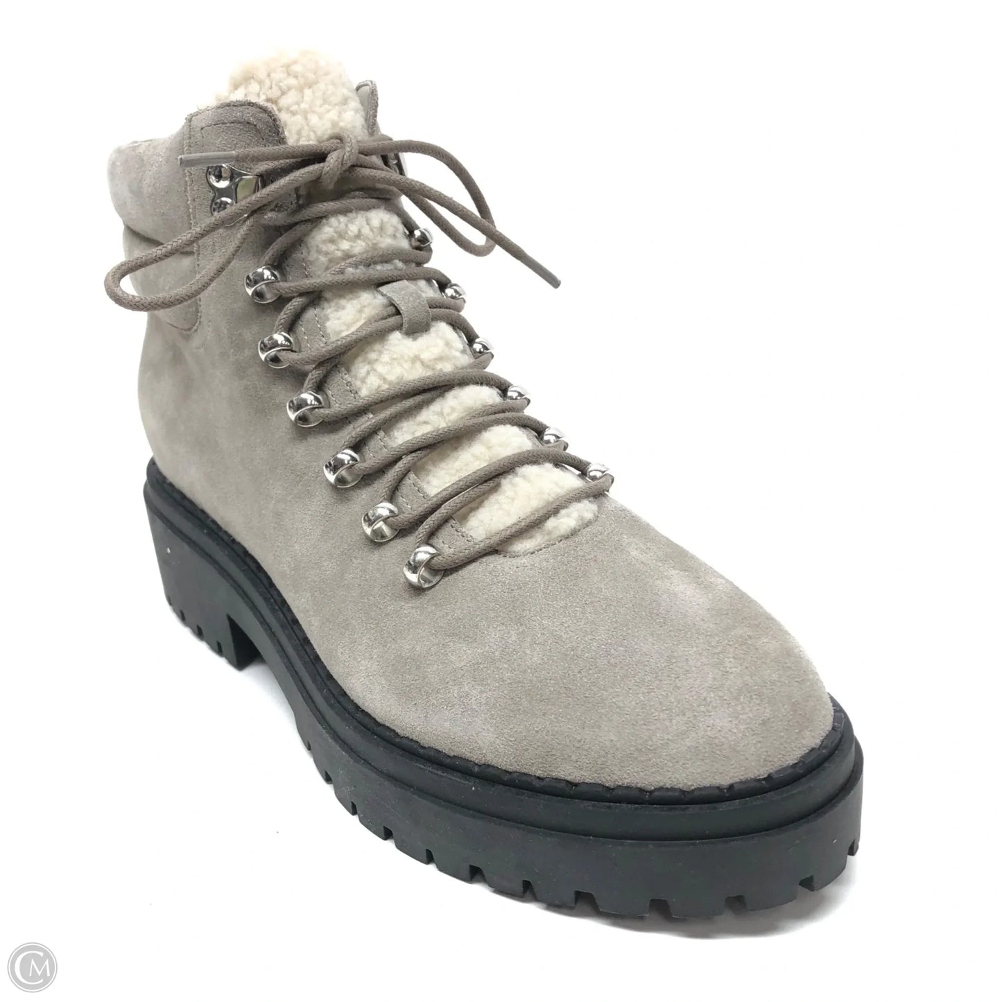 Boots Leather By Marc Fisher In Grey, Size: 10
