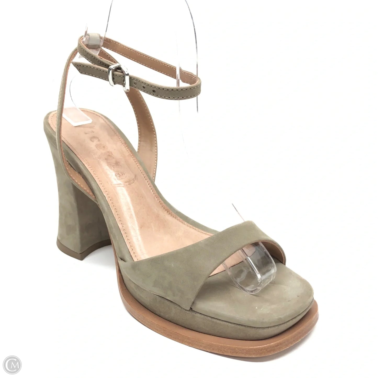 Sandals Heels Block By Cmc In Taupe, Size: 6