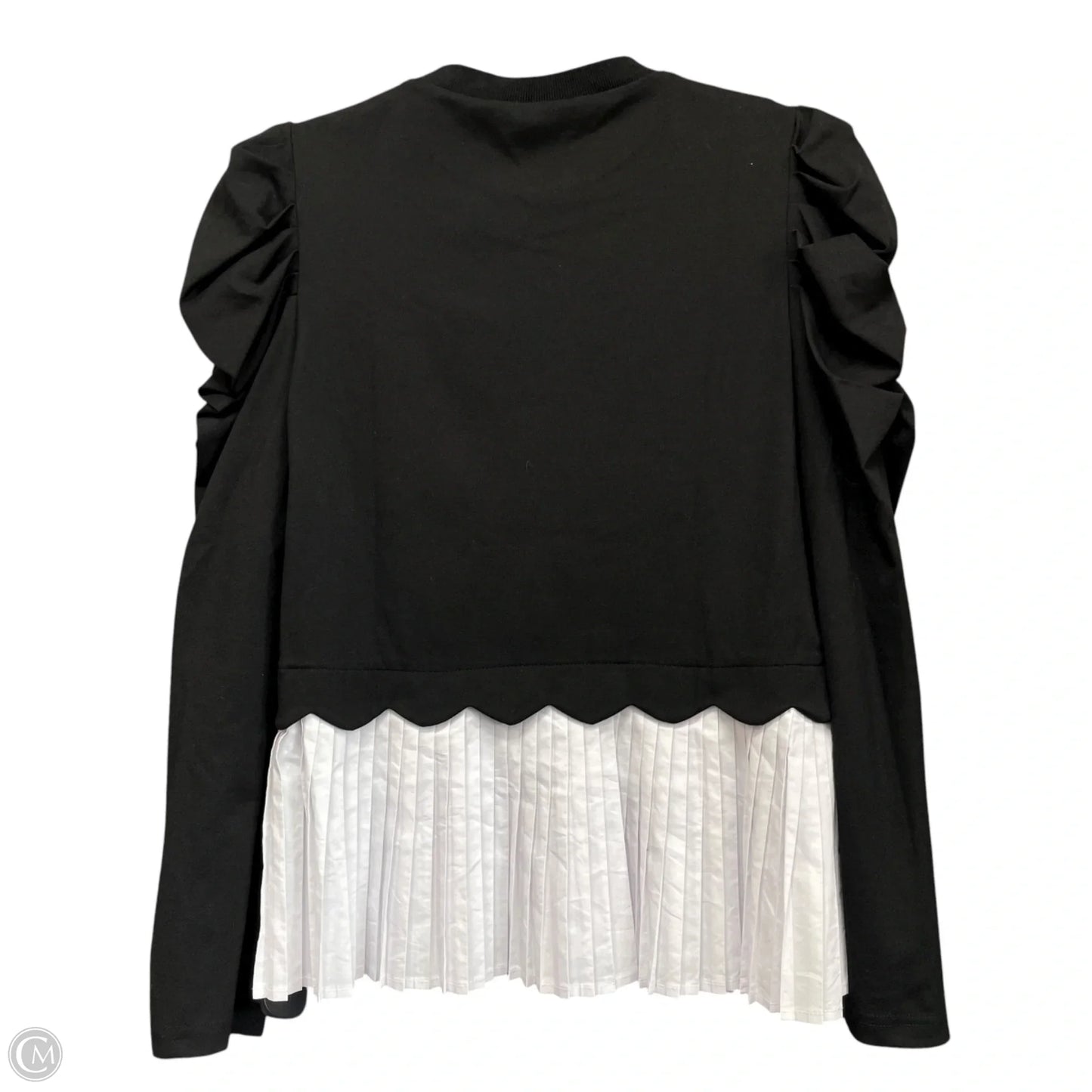 Top Long Sleeve By Gracia In Black & White, Size: M