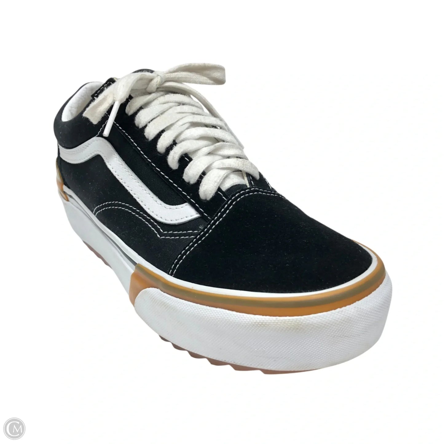Shoes Sneakers Platform By Vans In Black & White, Size: 9