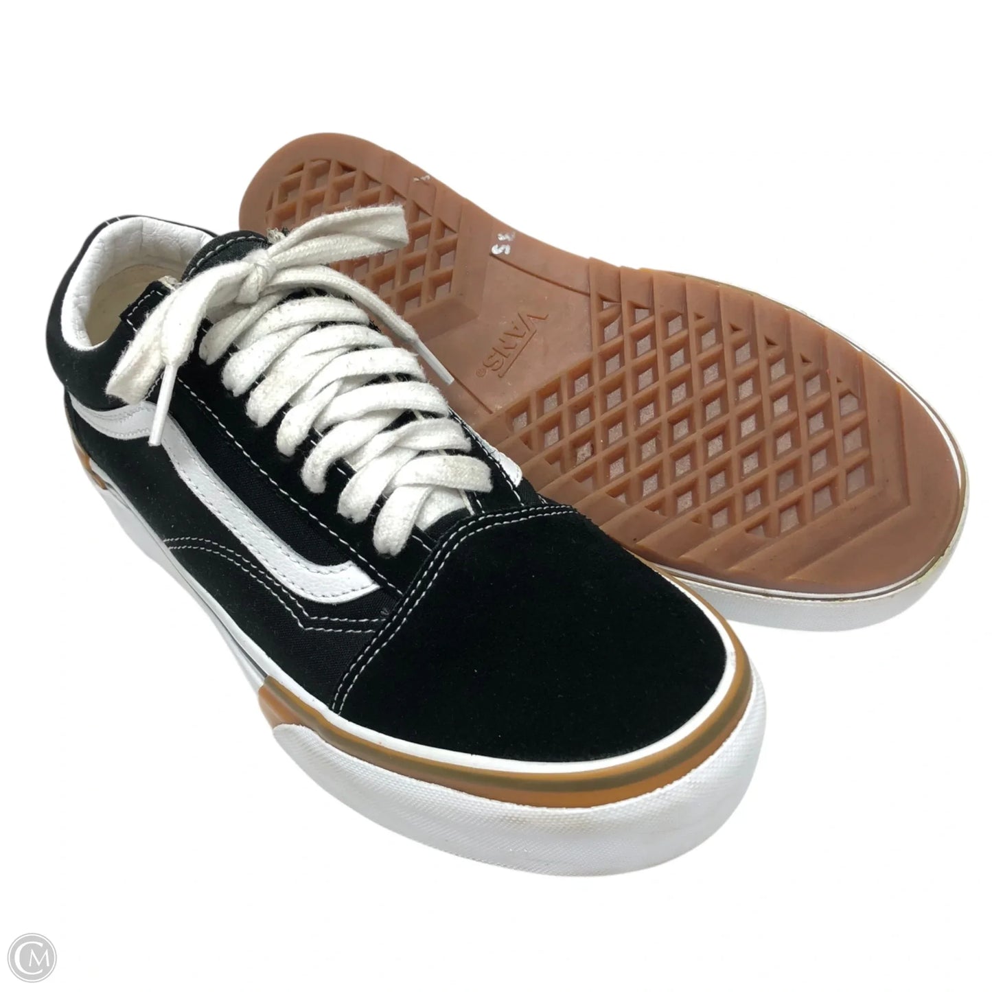 Shoes Sneakers Platform By Vans In Black & White, Size: 9