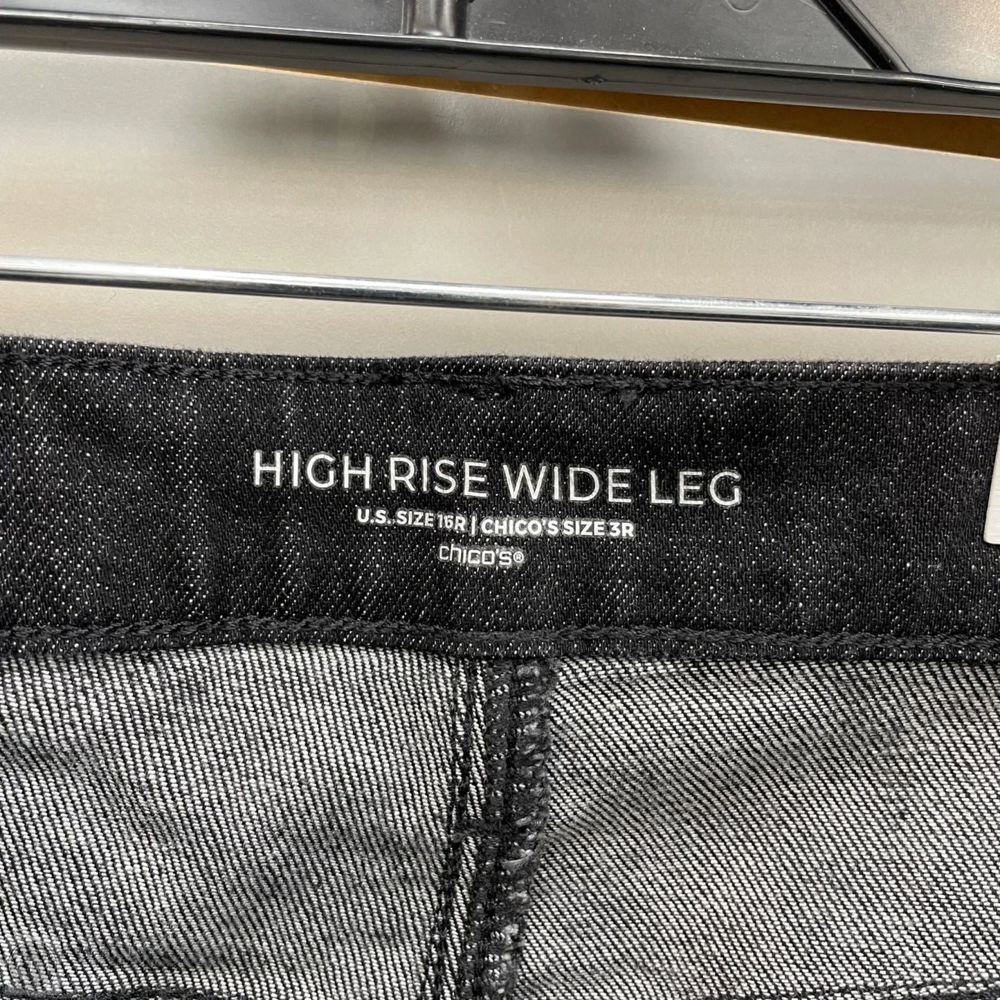 Jeans Wide Leg By Chicos In Black, Size: 16