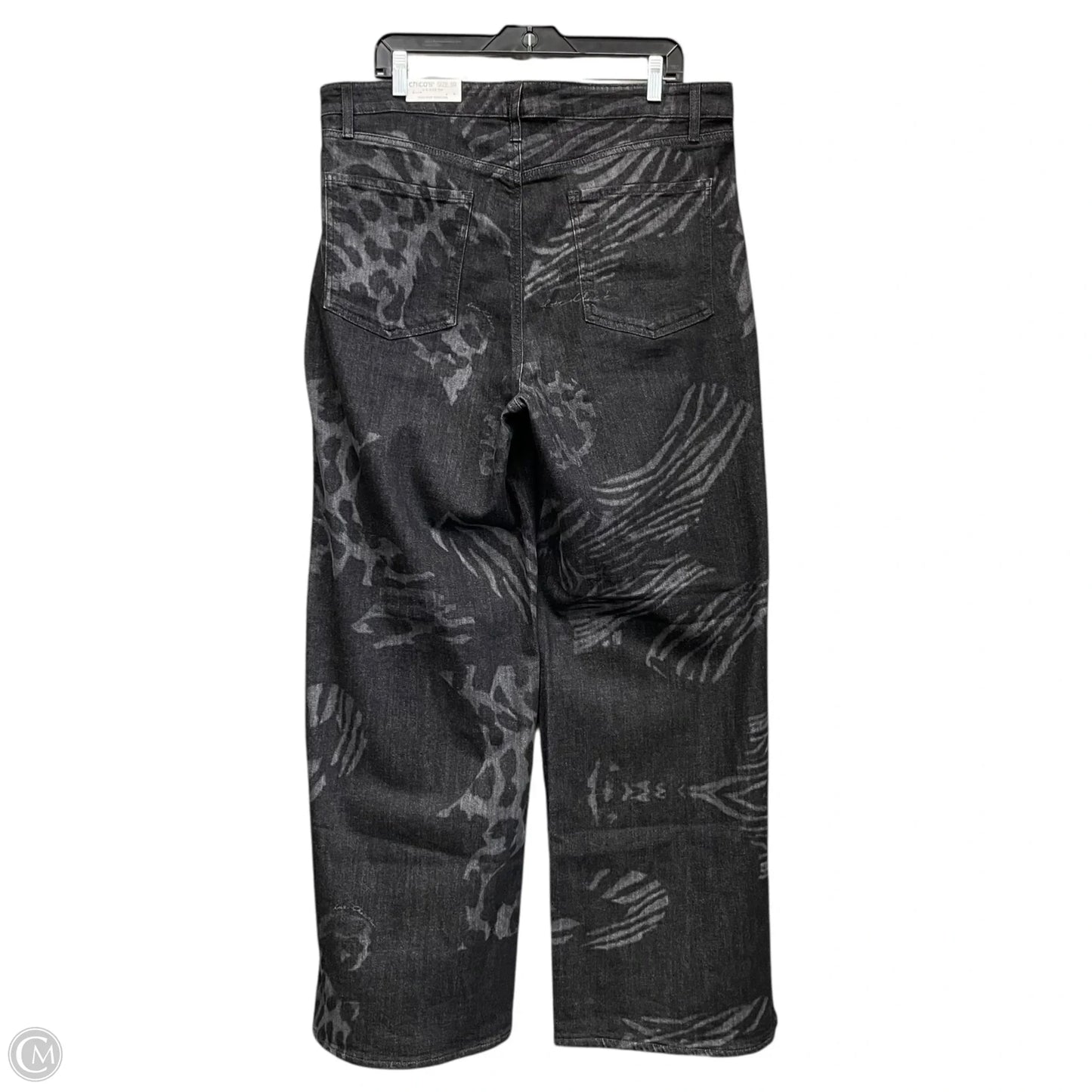 Jeans Wide Leg By Chicos In Black, Size: 16