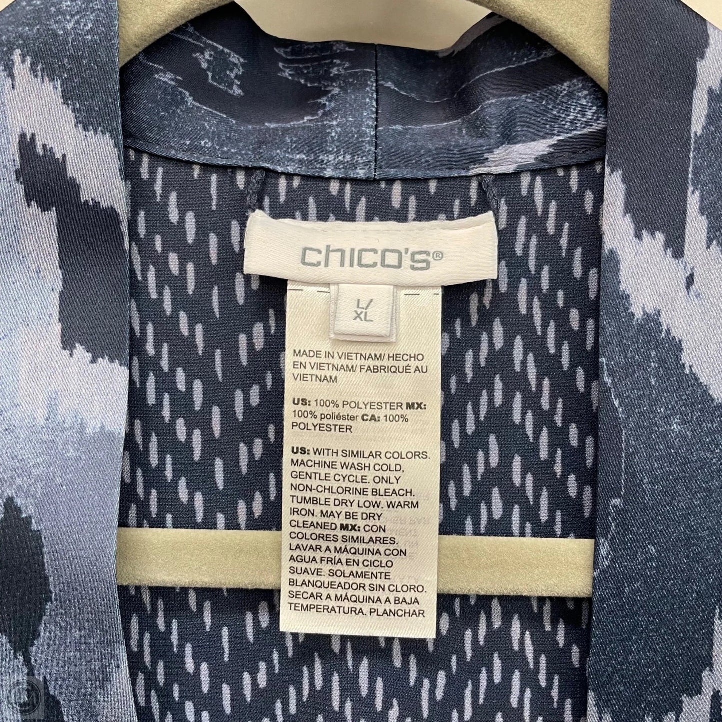 Kimono By Chicos In Navy, Size: Xl