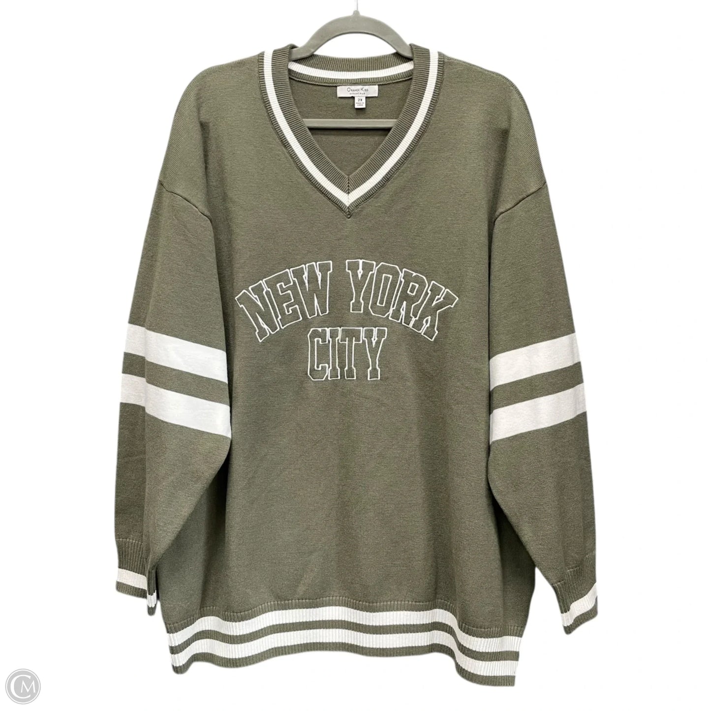Sweatshirt Crewneck By Cmc In Green, Size: 2x