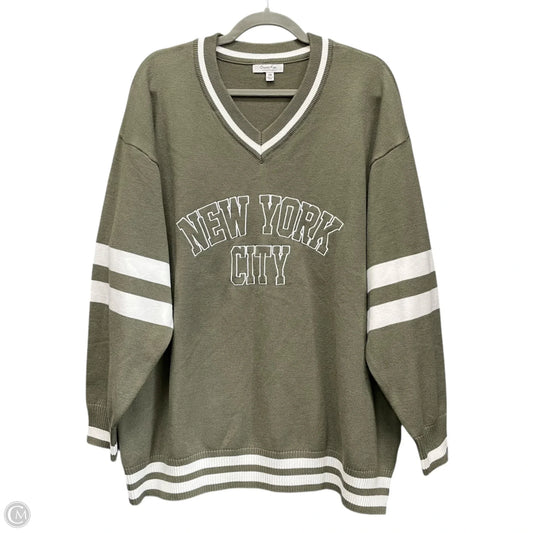 Sweatshirt Crewneck By Cmc In Green, Size: 2x