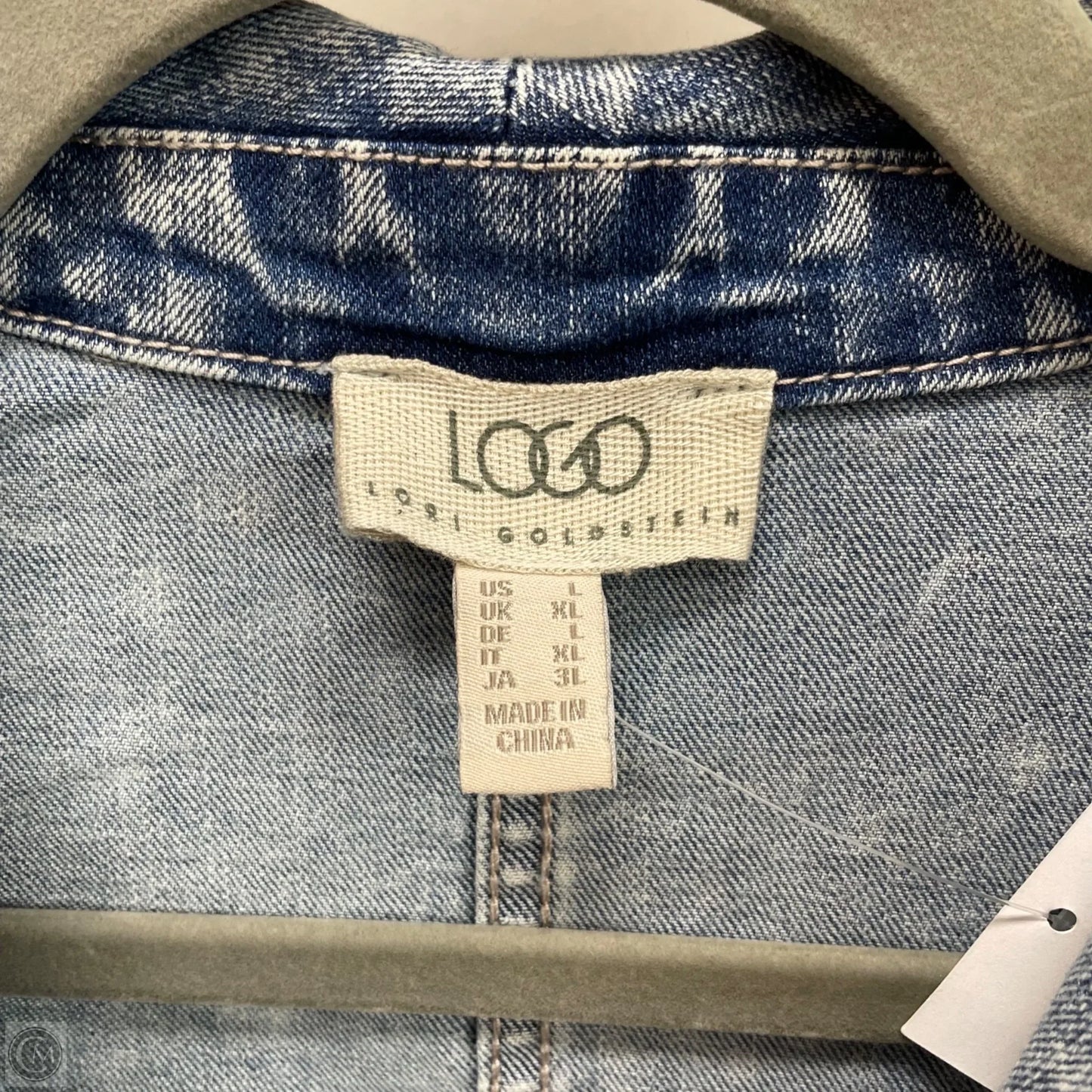 Jacket Denim By Logo In Blue Denim, Size: L