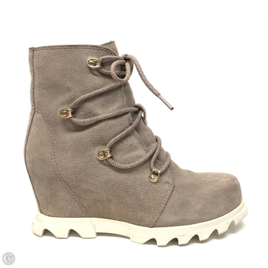 Boots Ankle Heels By Sorel In Taupe, Size: 7.5