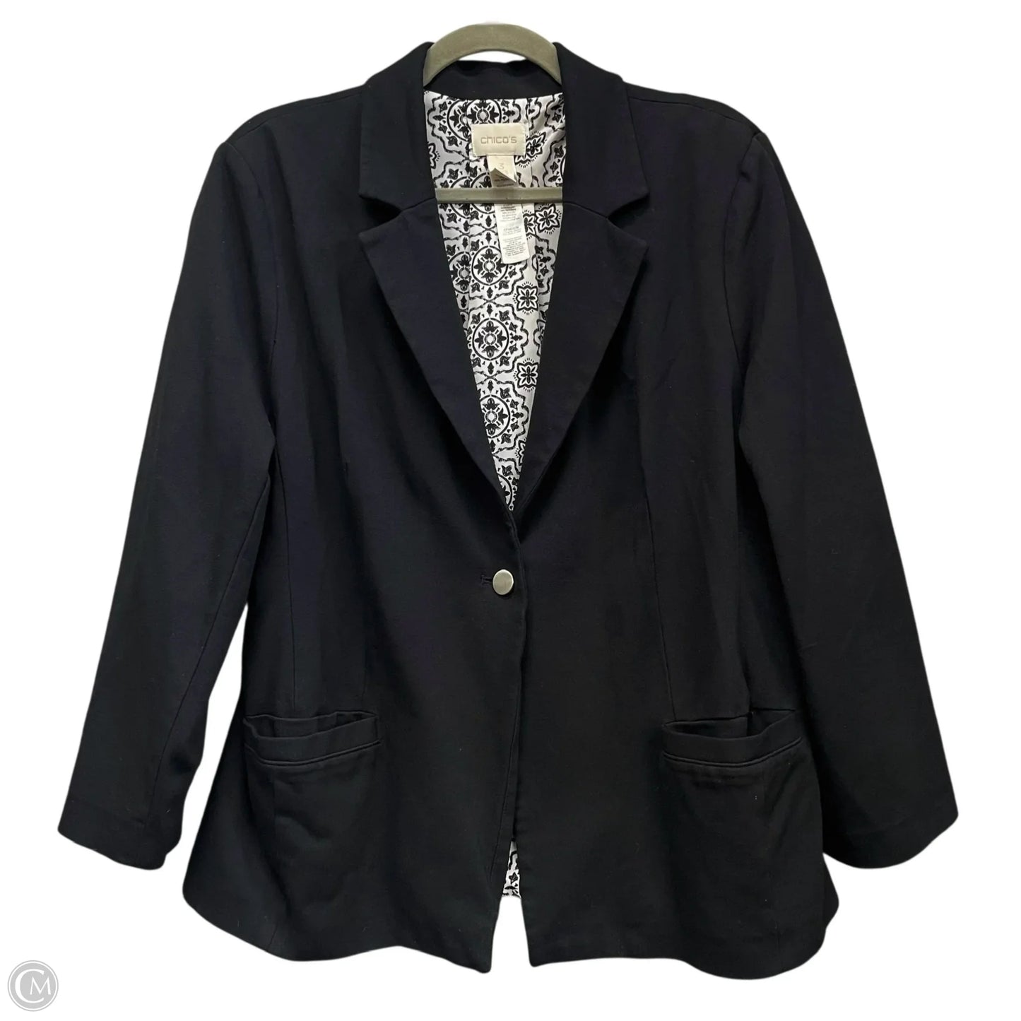 Blazer By Chicos In Black, Size: Xl