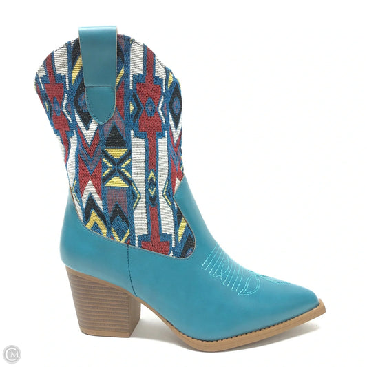 Boots Western By Clothes Mentor In Blue, Size: 6