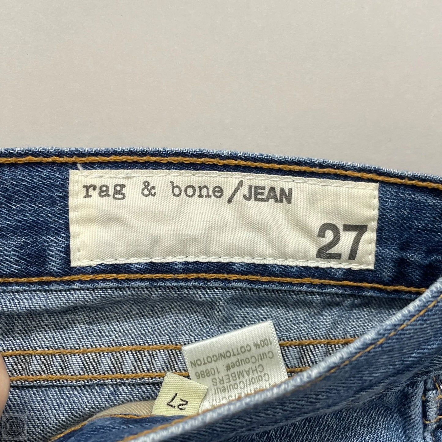 Jeans Skinny By Rag And Bone In Blue Denim, Size: 4