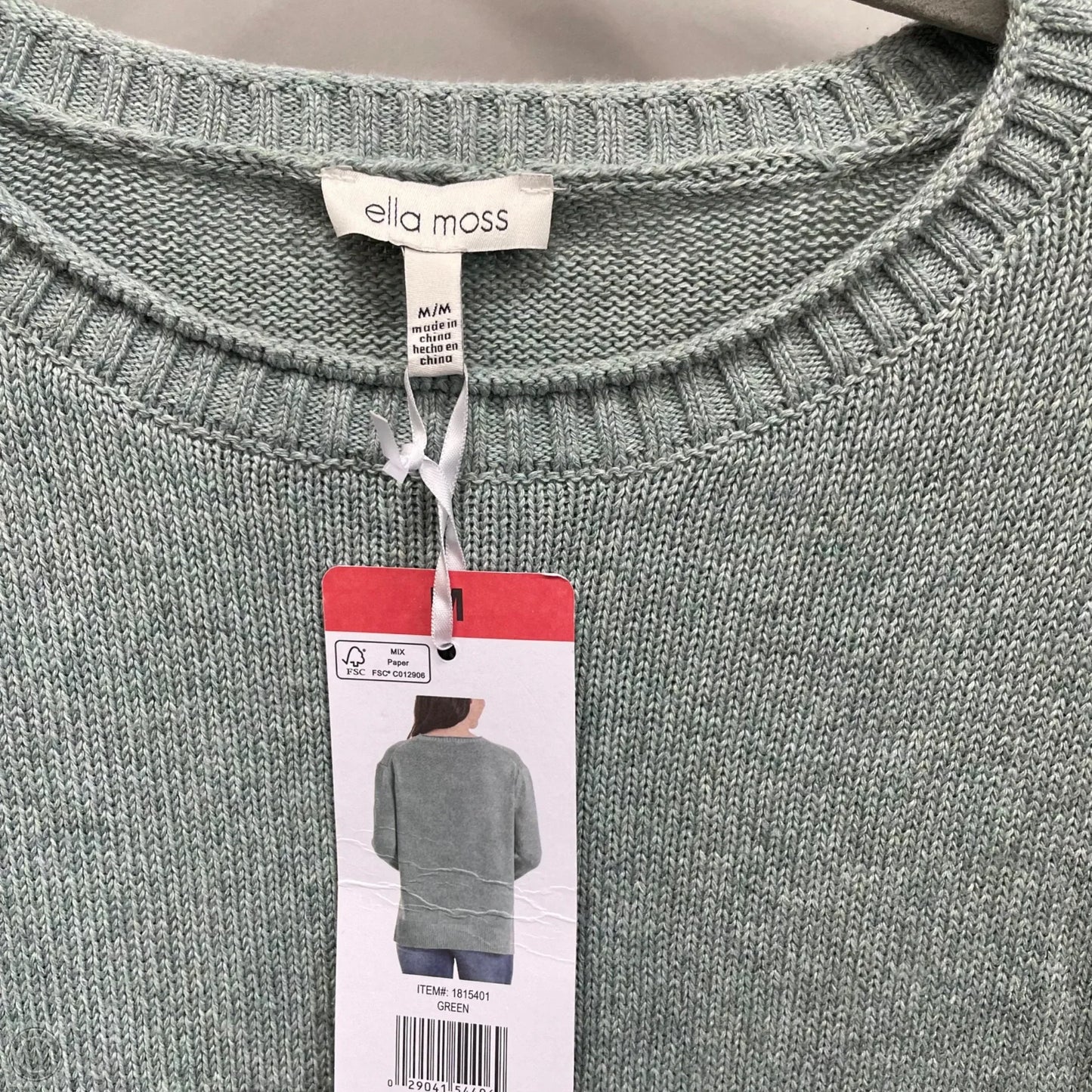 Sweater By Ella Moss In Green, Size: M