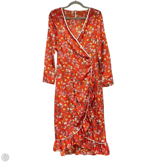 Dress Casual Midi By Free People In Orange, Size: 4