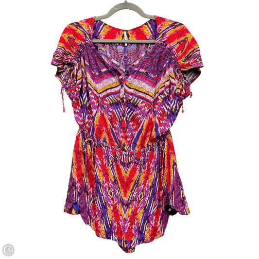 Romper By Free People In Purple & Red, Size: S