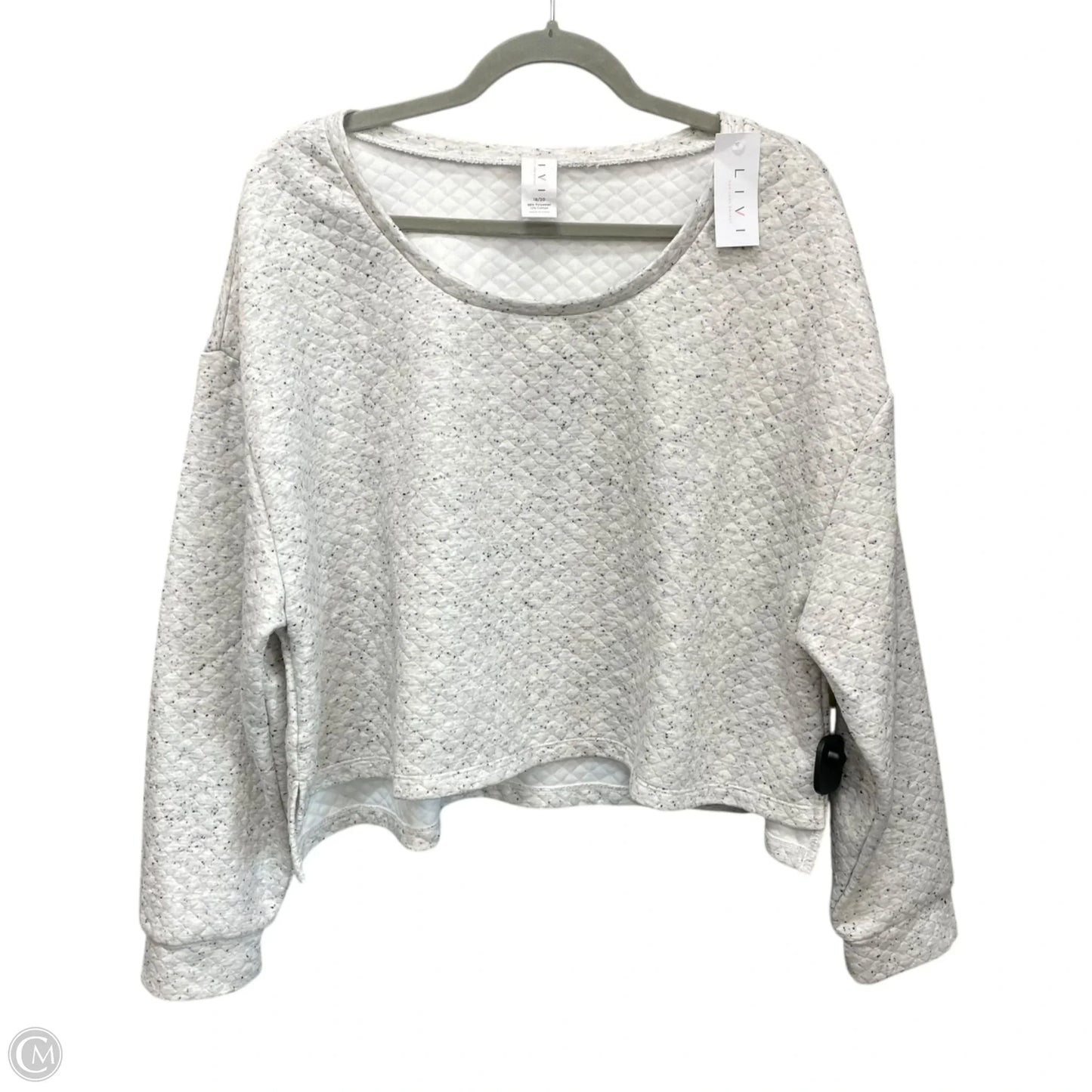 Sweater By Livi Active In Grey, Size: 1x