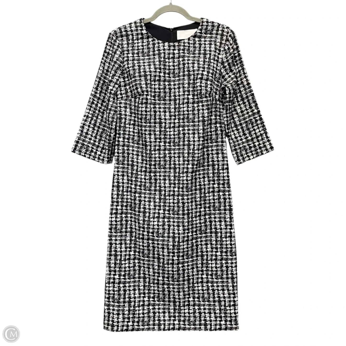 Dress Casual Midi By Hugo Boss In Black & White, Size: 8