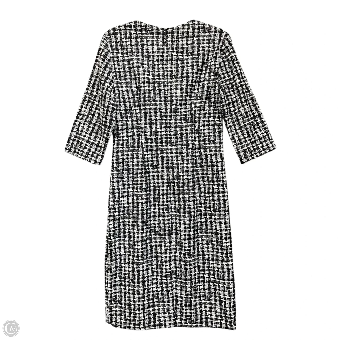 Dress Casual Midi By Hugo Boss In Black & White, Size: 8