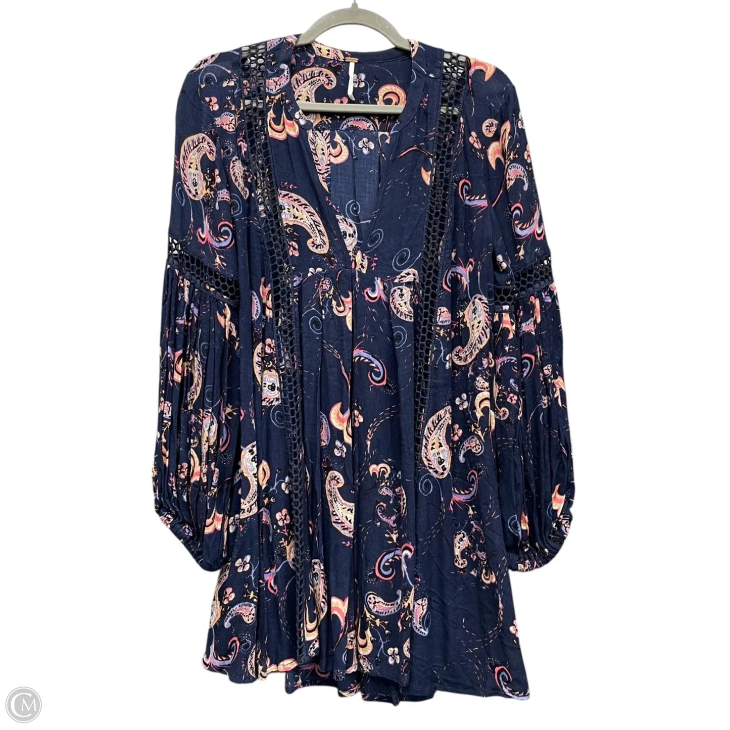 Tunic Long Sleeve By Free People In Navy, Size: S