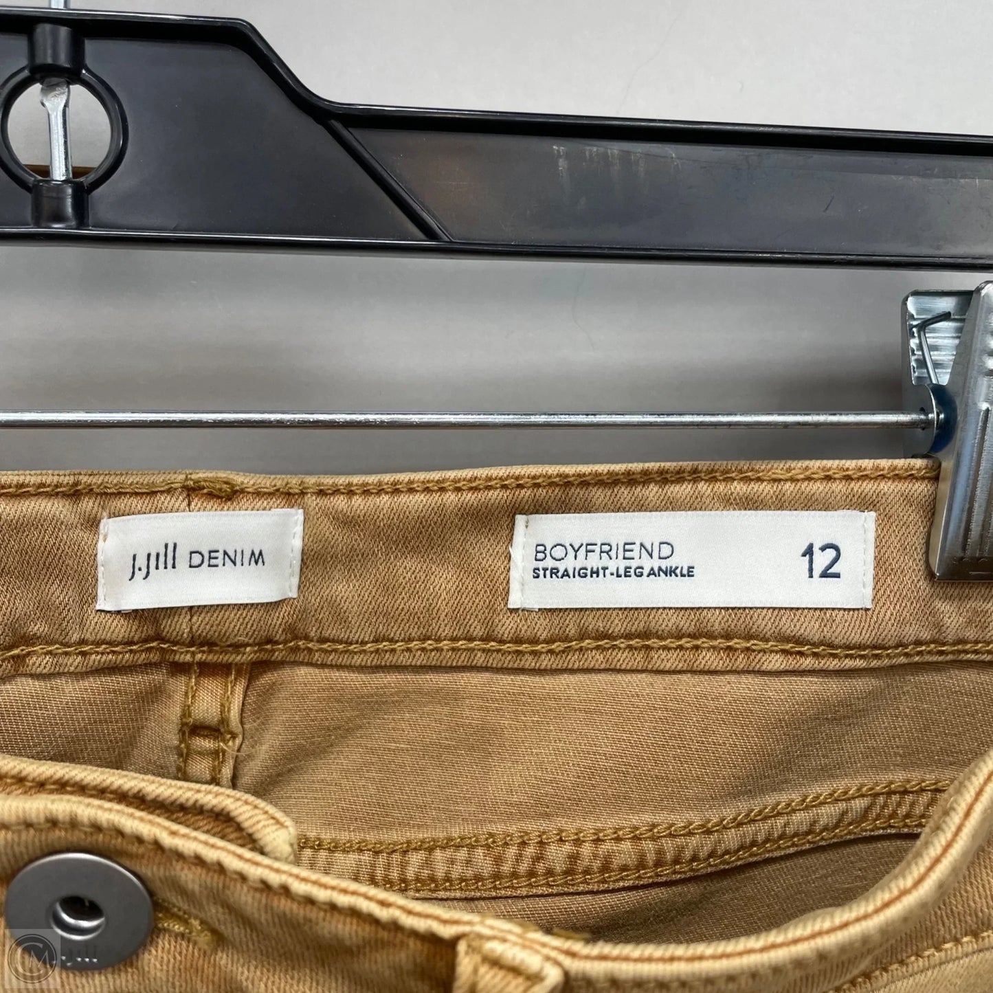 Jeans Straight By J. Jill In Tan, Size: 12