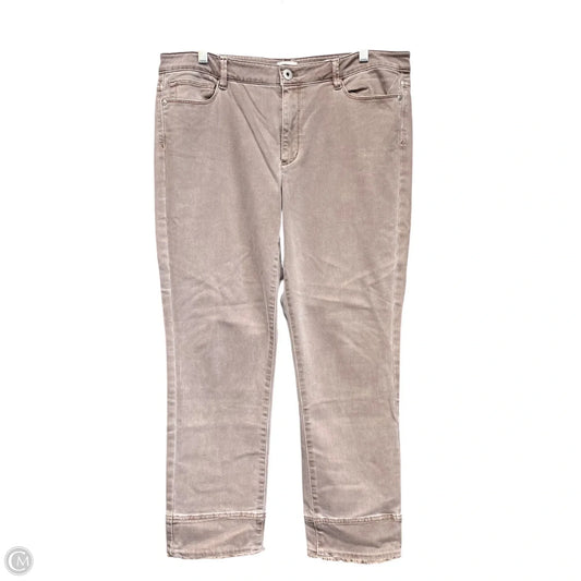 Jeans Cropped By J. Jill In Taupe, Size: 12l