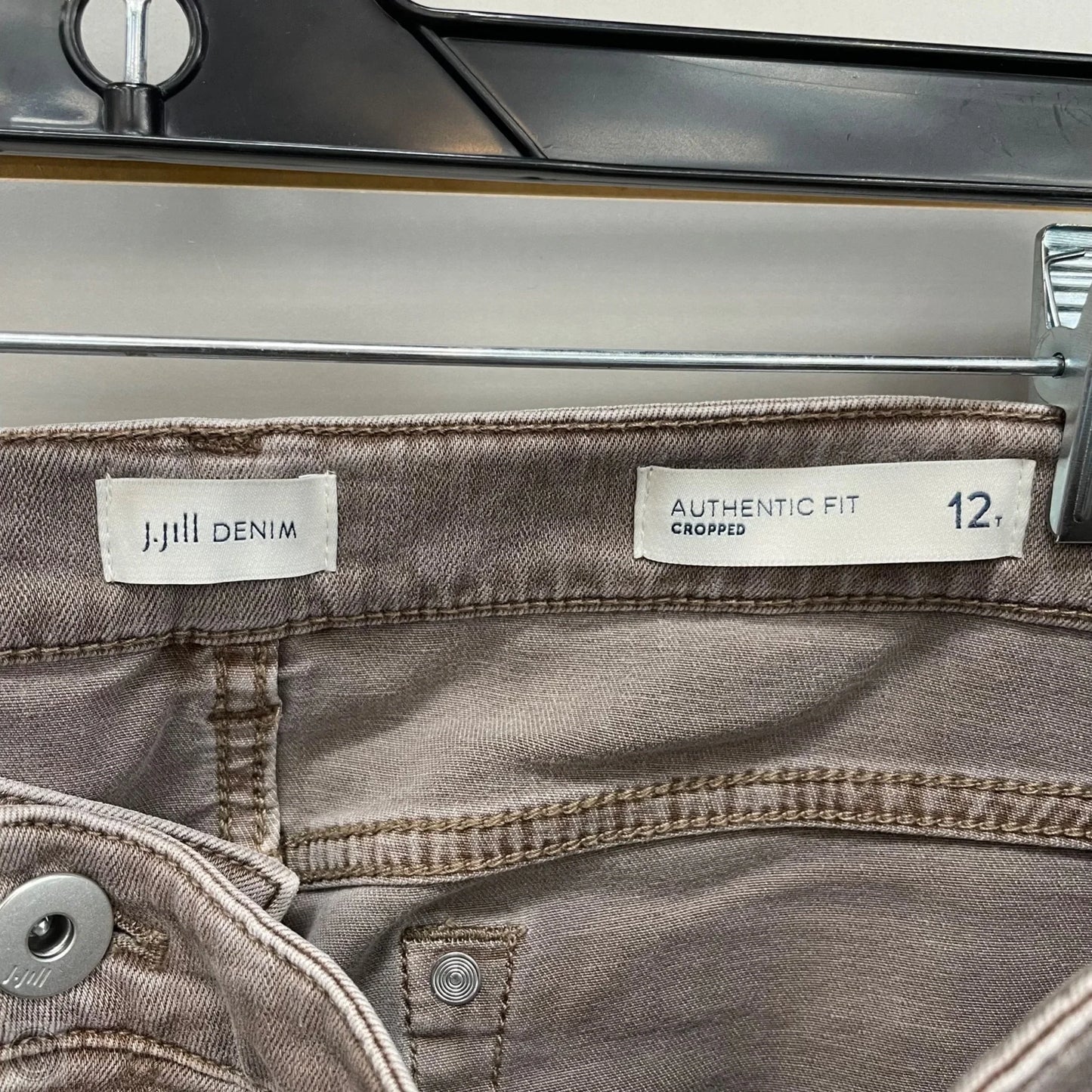 Jeans Cropped By J. Jill In Taupe, Size: 12l